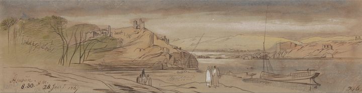 Edward Lear~Aswan - Old master