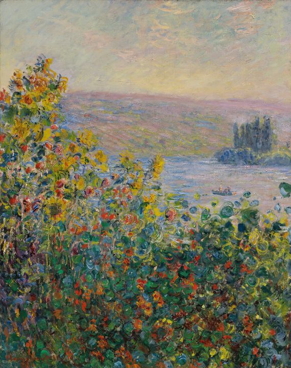 Claude Monet~Flower Beds at Vétheuil - Old master