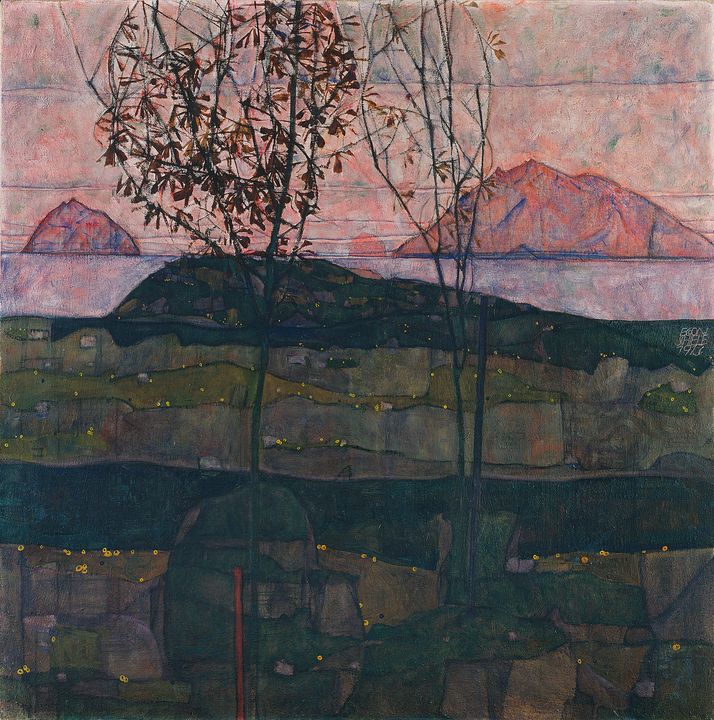 Egon Schiele~Setting Sun - Old master