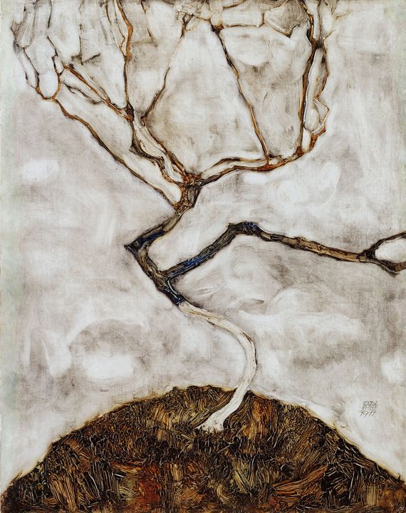 Egon Schiele~Small Tree in Late Autu - Old master