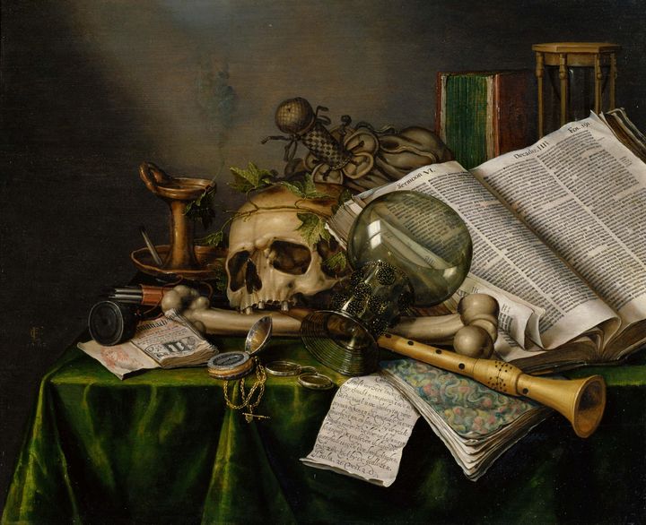 Evert Collier~Vanitas - Still Life w - Old master - Paintings