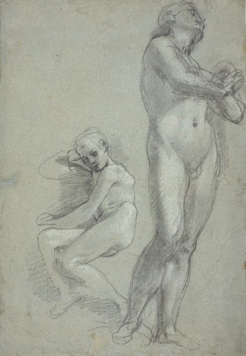 Federico Barocci~Two Nude Youths [re - Old master