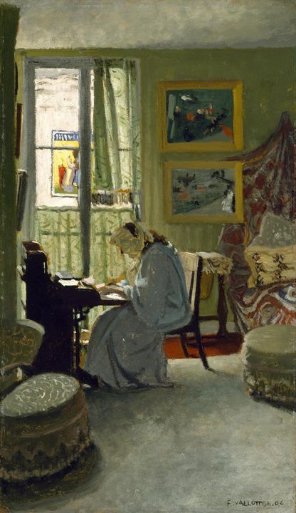 Félix Vallotton~Woman Writing in an - Old master - Paintings & Prints ...