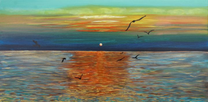 sunset on the sea - Margaret