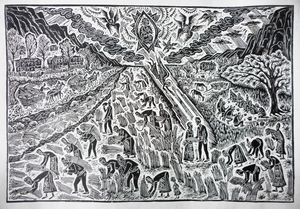 Biblical illustration,Ruth and Booz