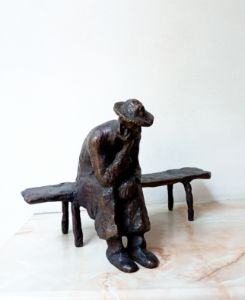 Statuette of a thoughtful man