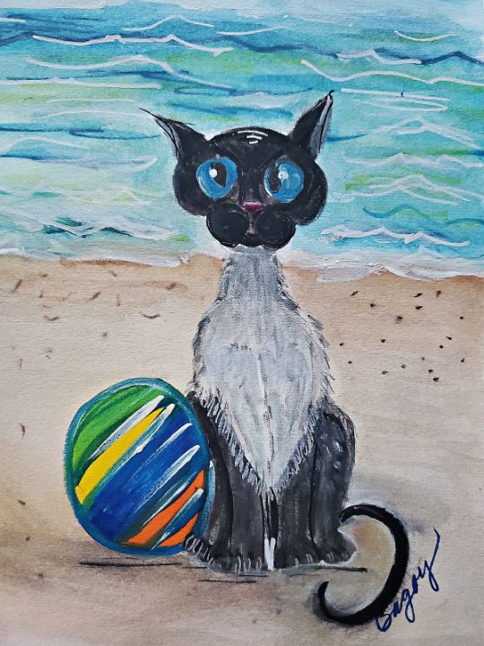 Beach Cat - Wild Woman Studio