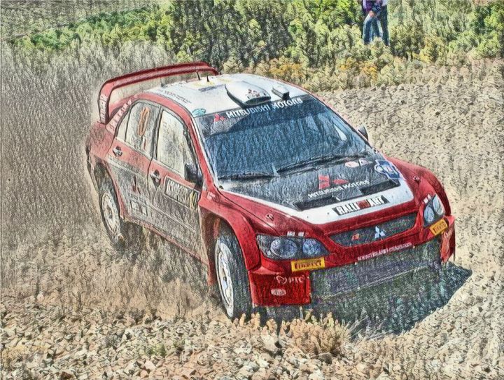 Mitsubishi Lancer EVO WRC Rally Car - Andrew Hay
