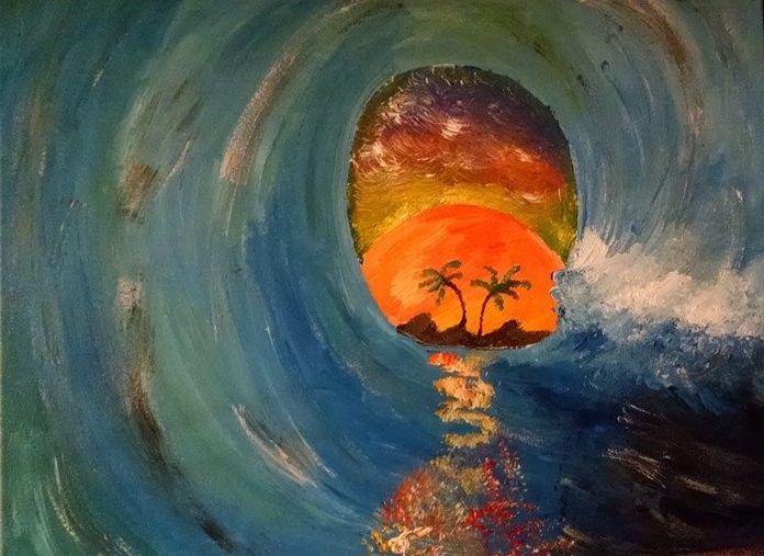 Surf the Sunset - Jessica's Art World