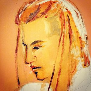 Unfinished dreadlocks man portrait