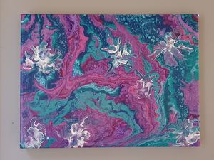 Abstract pour on canvas
