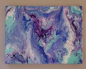 Abstract pour on canvas