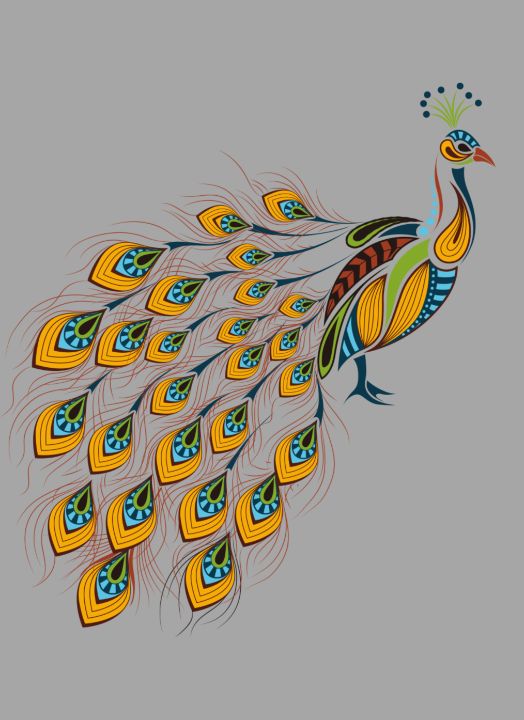 Peacock Bird Art - Unique Art