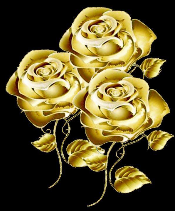 GOLDEN ROSE IN JAPAN KIN ROZU - ARTRAY - Digital Art & AI, Flowers ...