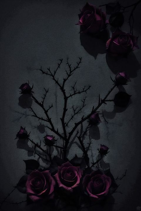 Roses and Shadows 3 - Ronald Coone - Digital Art & AI, Flowers, Plants ...