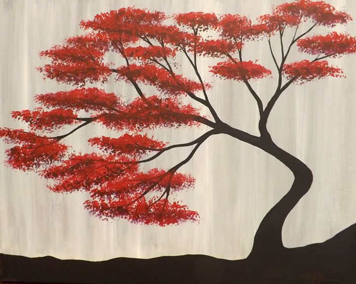 Red Bonsai - PaintingsByDarren