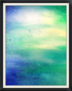 Abstract Blue and Green - 8x10
