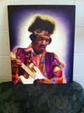 Oil painting of Jimi Hendrix