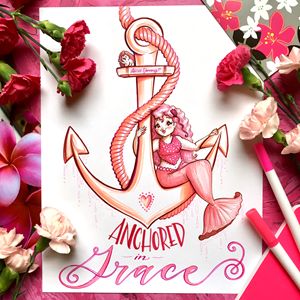 Anchored in Grace, with pink staging