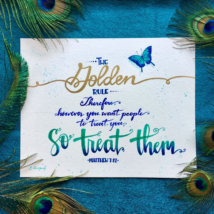 The Golden Rule Feathers - Art by Alicia Renee