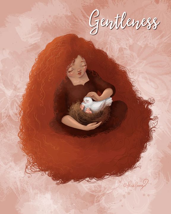 Gentleness (with added title) - Art by Alicia Renee