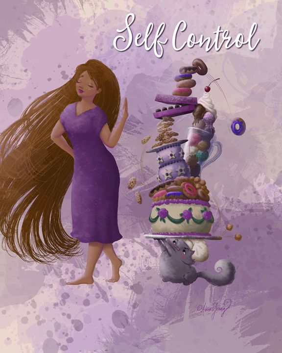 Self Control (with added title) - Art by Alicia Renee