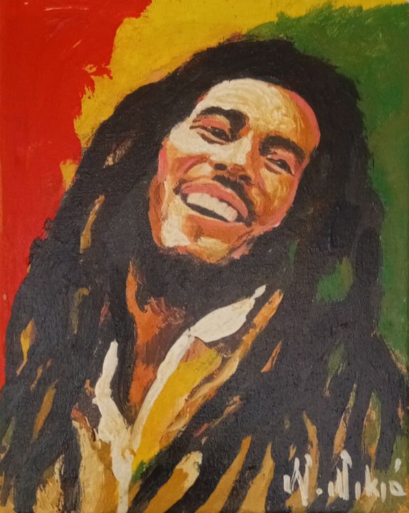 Bob Marley oil painting on canvas - Filip Petrović - Paintings & Prints ...