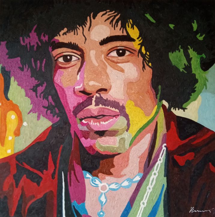 Jimi Hendrix acrylic pop art - Filip Petrović