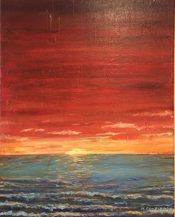 Ocean Sunrise - Mike Crozier's Art - Paintings & Prints, Landscapes ...