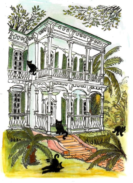 Black Cats At Two Story Mansion - Don Sylvester