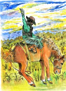 Cowboy On A Bucking Horse - Don Sylvester