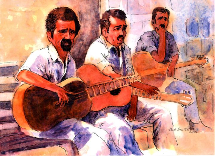 Three Guitarists At Rest - Don Sylvester