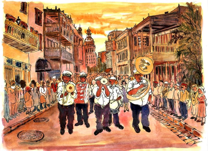 New Orleans Street Band And Crowd - Don Sylvester