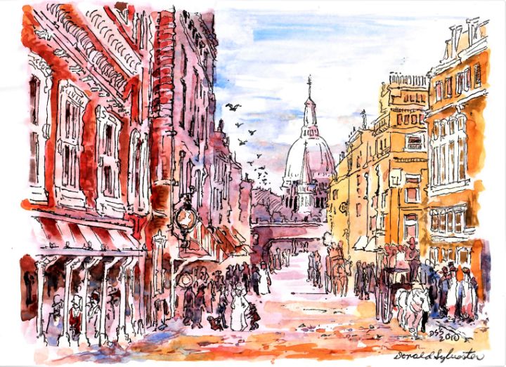 London's Fleet Street - 1800s - Don Sylvester