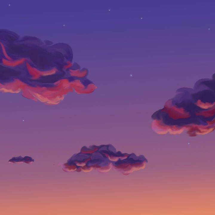 colorful sunset clouds