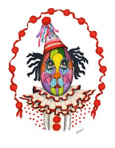 Stained Glass Clown