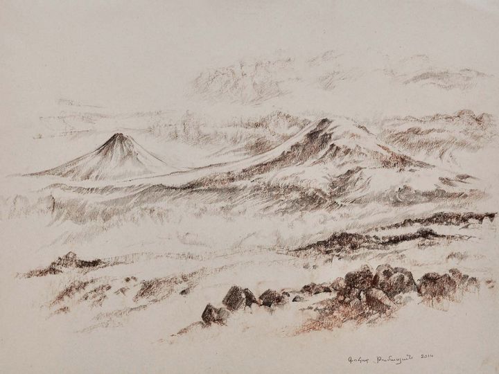 Mount Ararat - Gohar Tumasyan - Drawings & Illustration, Landscapes ...