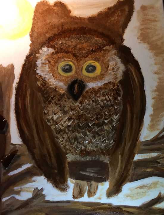 Night Owl Painting On Canvas Artwork