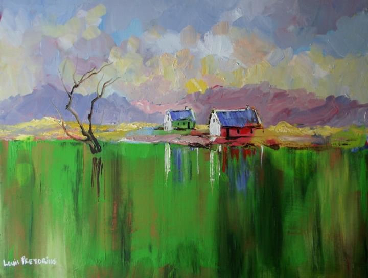 Green is my Valley - Louis Pretorius art - Paintings & Prints ...