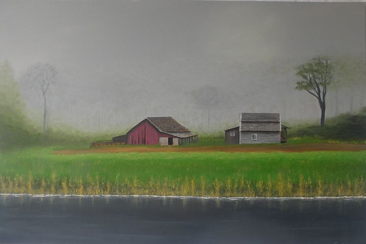 Barn And House Gregory Shinn Paintings Prints Buildings