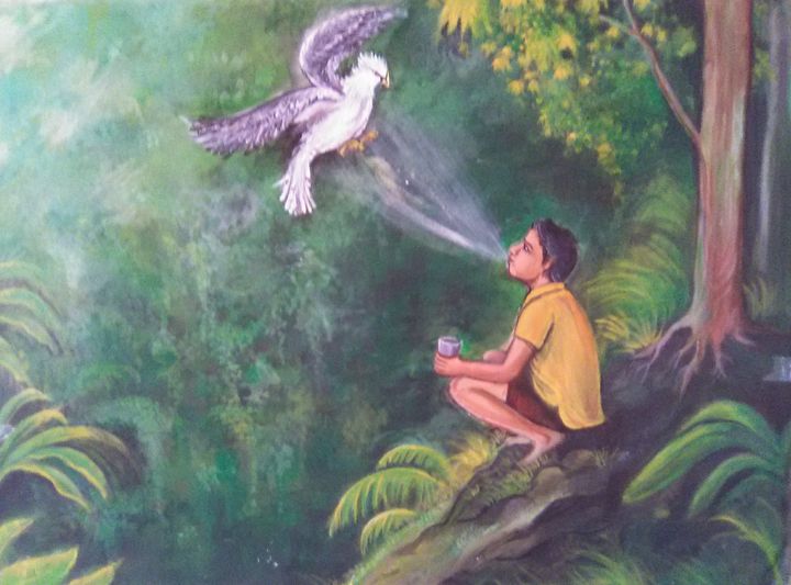 Boy with eagle - Avinash Kumar