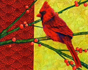 Winter Cardinal - Blue Horse Fine Art Co. - Paintings & Prints, Animals,  Birds, & Fish, Birds, Cardinals - ArtPal