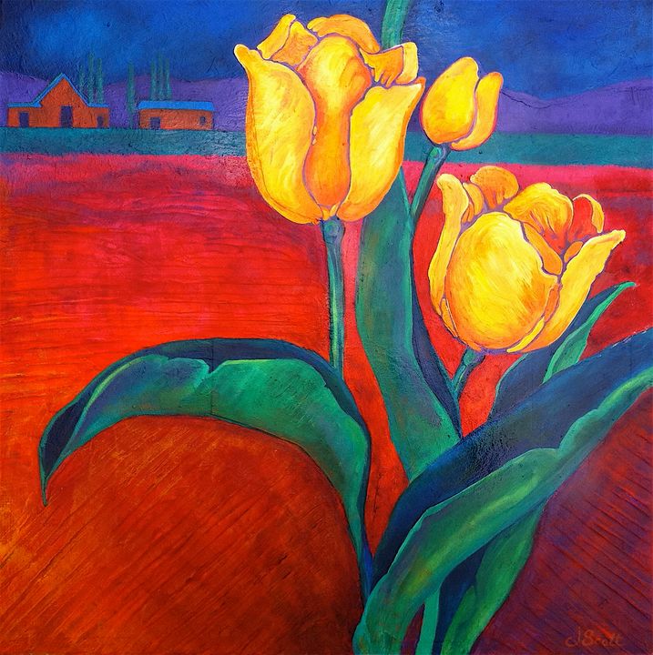 Tulip Ocean - JoArt&Design - Paintings & Prints, Flowers, Plants
