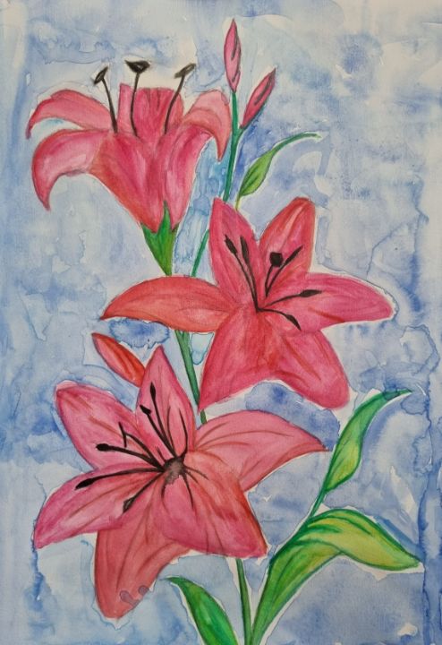 Lilys - Evelinas_Artwork - Drawings & Illustration, Flowers, Plants ...