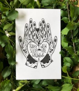 Rumi - Blank Greeting Card - Melizza Chernov Illustration