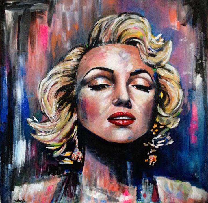 Marilyn Monroe - Colourful World Art - by Yvonne Battersby