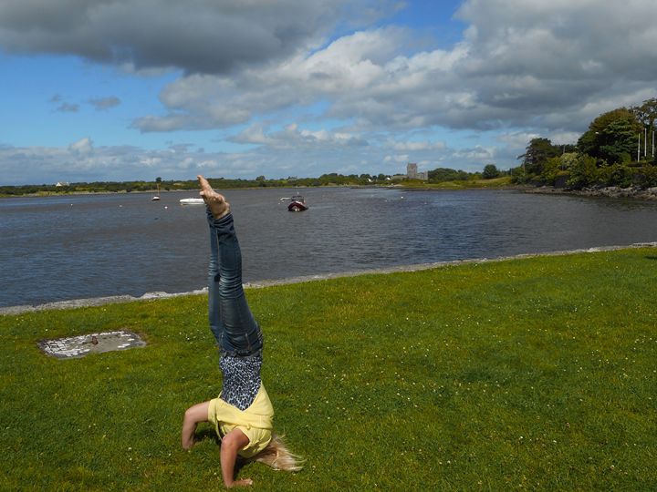 Standing on My Head in Ireland Zima Photography, Humor & Satire