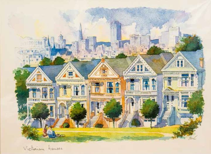 Victorian Houses - William H Areson Jr Private Art Collection