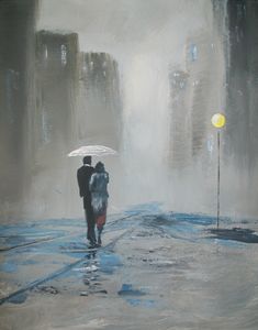 Romantic Walk in the Rain