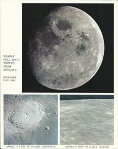 Nearly Full Moon Viewed From Apollo8